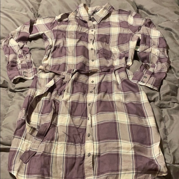 Cosmic Blue Love- Hayley Shirt Dress - Picture 1 of 7